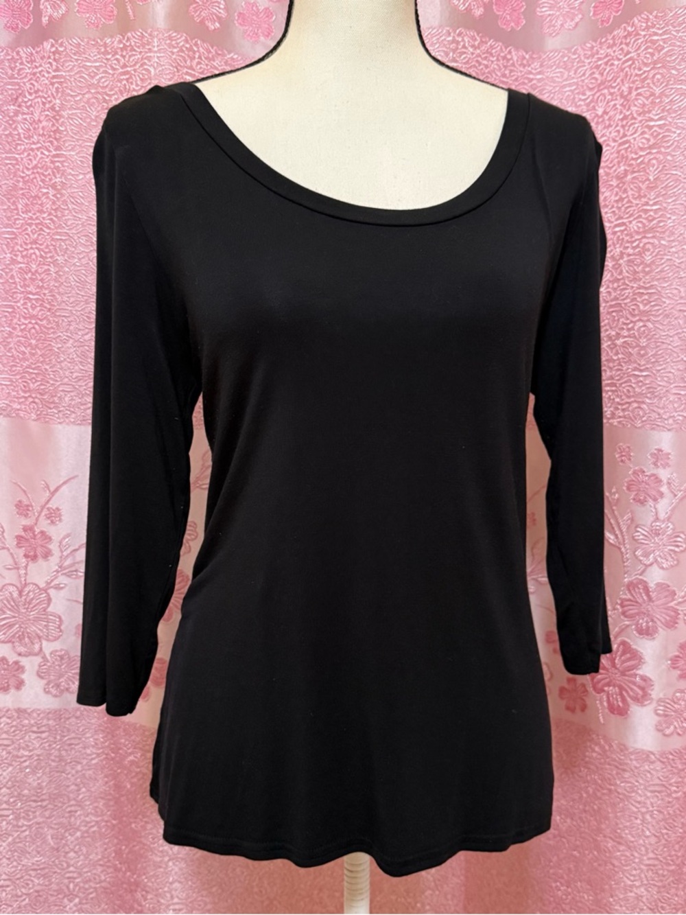 Venus Black Crisscross Open Back Top - Size Large